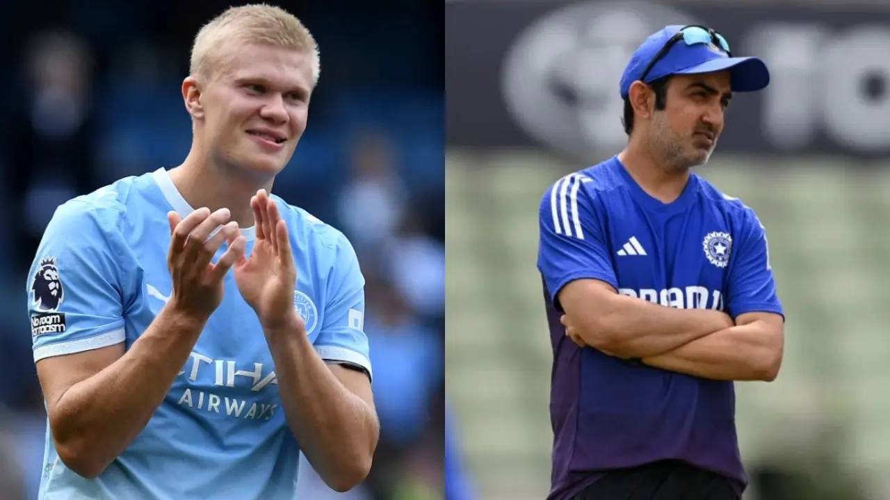 Erling Haaland and Gautam Gambhir (File pic)